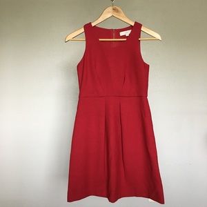 LOFT Red Sleeveless Dress